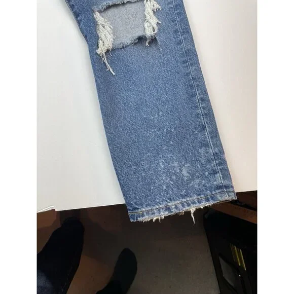 Levi's Premium 501 Original Cropped Women's Sz 31x26 Button Fly Distressed Jeans - Picture 6 of 16